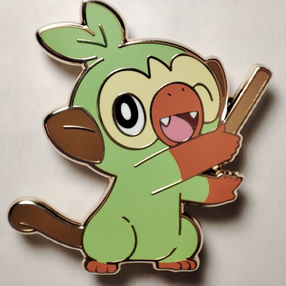 Pokemon TCG Grookey Enamel Pin Official Nintendo Collectible Badge Figure - Picture 1 of 3